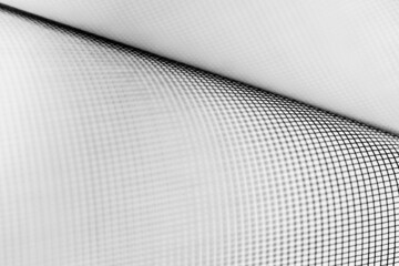 Artistic close up of black grid on white background