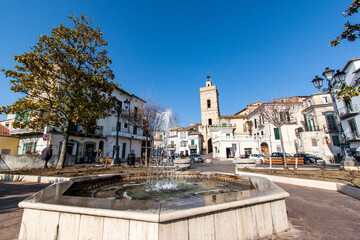 Naklejka premium Paglieta: piazza Roma e Torre della Porta