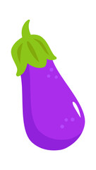 Eggplant Vegetable Icon. Healthy food. Vector illustration