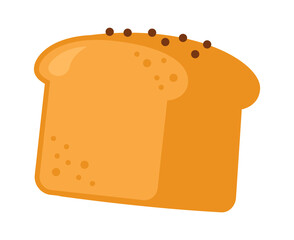 Peace of bread. Bakery Icon. Vector illustration