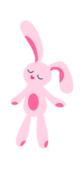 Cute Rabbit Childish Cartoon Animal. Vector illustration