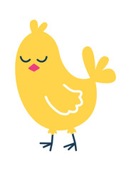 Cute chicken Childish Cartoon Animal. Vector illustration