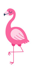 Cute flamingo Childish Cartoon Animal. Vector illustration