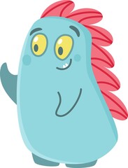 Cute vector illustration. Charming monster. Print for children's clothes 
