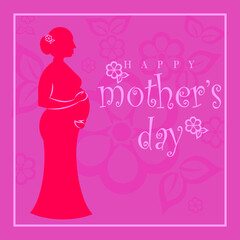 happy mother's day vector illustration.