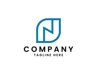 Letter N modern logo design company