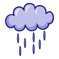 Dark cloud with raindrops, rain is coming, vector illustrations to indicate the weather