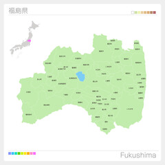 福島県の地図・Fukushima Map