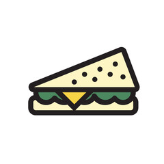 Sandwich , Bakery filled outline icon.