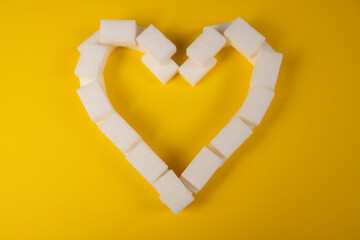 coeur de sucres en morceaux de deux étages