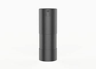 15ml Frosted Glass Airless Bottle Mockup isolated on white background. 3d illustration