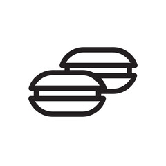 Macaron , Bakery outline icon.