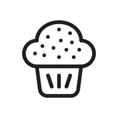 Cupcake , Bakery outline icon.