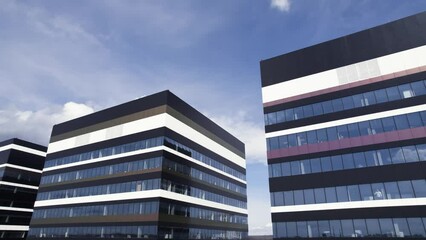 office buildings- katowice- silesia city - landscape - aerial view