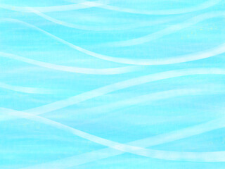 清涼感あふれる風や水流を思わせる水色背景