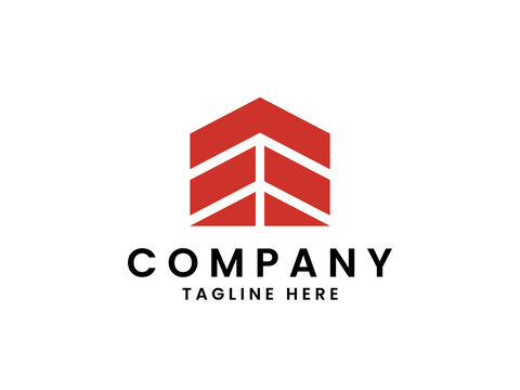 Letter T home real estate logo company