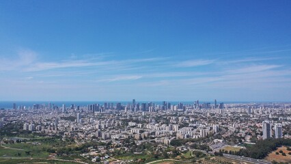 defaultTel Aviv City Panorama Aerial view in summer
Drone view over tel aviv cityscape with skyscrapers, 2022
