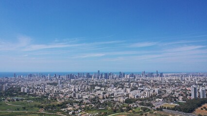 defaultTel Aviv City Panorama Aerial view in summer
Drone view over tel aviv cityscape with...