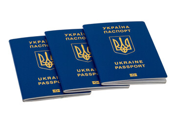 Three passports of Ukrainian citizens or migrants for visa-free travel to the European Union...