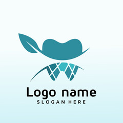 dental logo with a honeycomb or beehive pattern