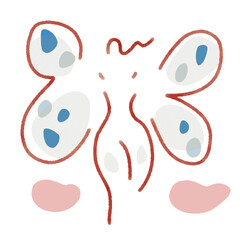 line art female shape butty icon illustration 