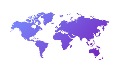 Fototapeta na wymiar World Map vector illustration isolated on white background. Vector EPS 10