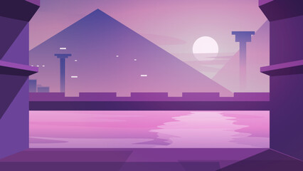 abstract city night Fantasy concept Egypt.