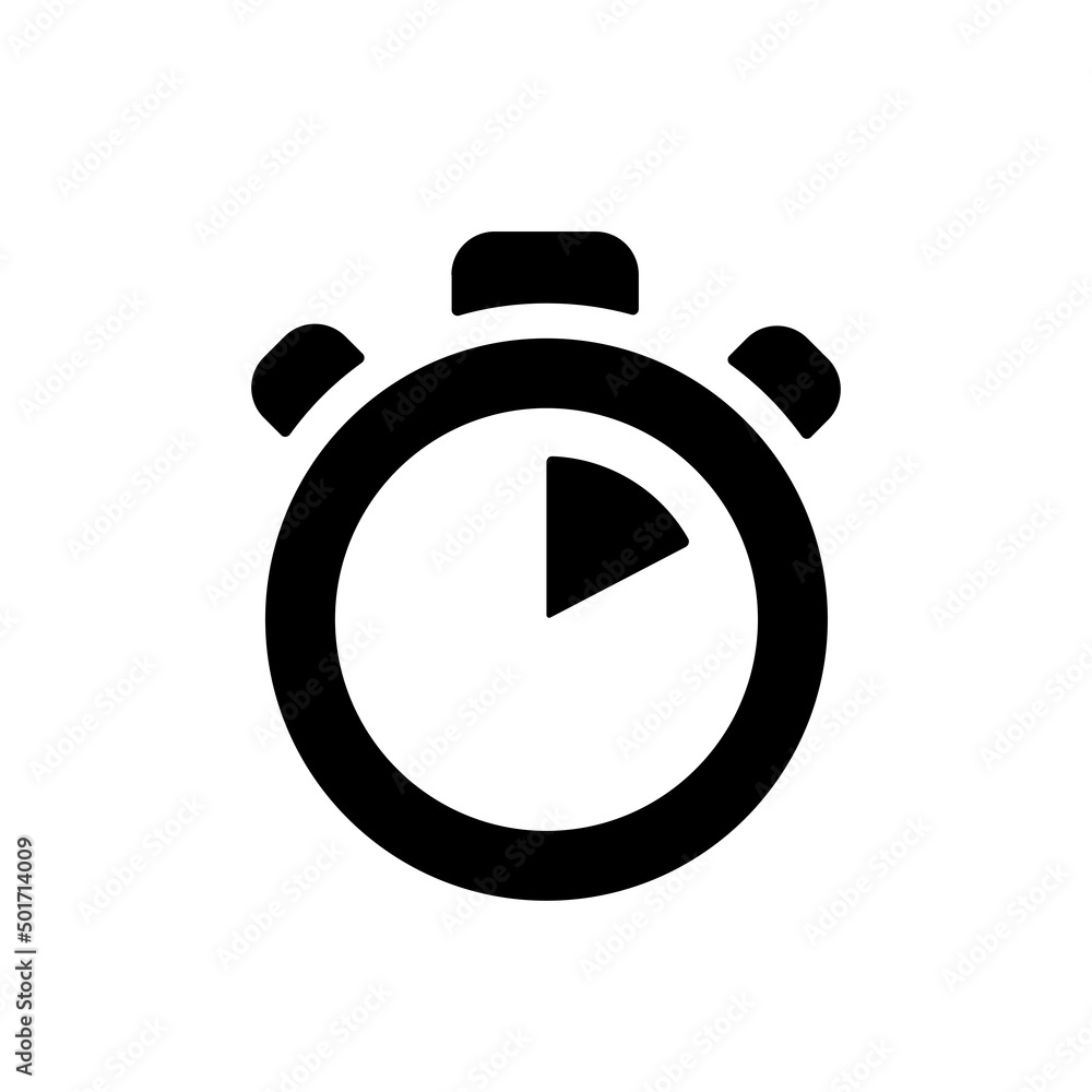 Poster time vector icon. stopwatch sign. timer icon symbol isolated on white background. vector eps 10