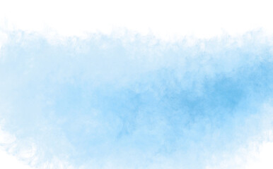 Abstract blue watercolor spot on a white background