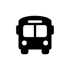 Bus vector icon. Public transport or school bus symbol isolated. Vector illustration EPS 10