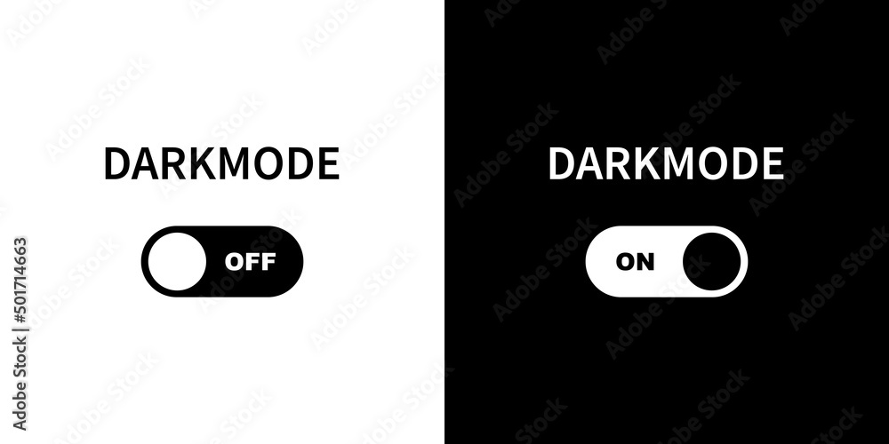 Poster dark mode switch slider vector icon. night and day on and off buttons template. vector illustration 