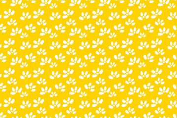 Yellow Flower Pattern - Vector Background 