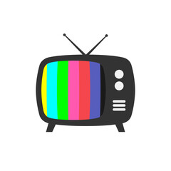Retro TV vector icon. Vintage Television symbol isolated. Vector illustration EPS 10