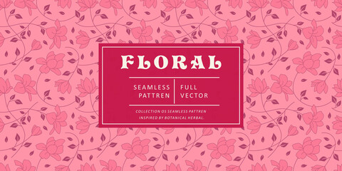 Vintage flower seamless pattern