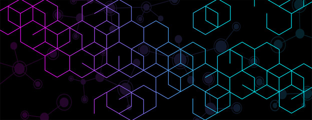Molecular structure. Biotechnology presentation template vector background