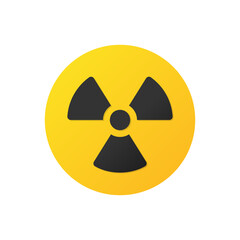 Fototapeta premium Radiation vector icon. Radioactivity black symbol isolated. Vector illustration EPS 10