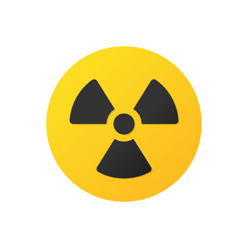 Radiation vector icon. Radioactivity black symbol isolated. Vector illustration EPS 10