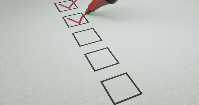 Pen ticking boxes survey vote exam loop