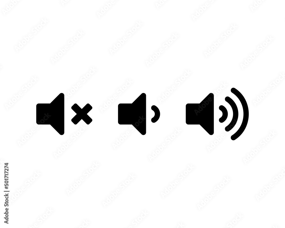 Poster speaker volume with sound waves vector icon. volume level symbol set isolated. vector illustration e