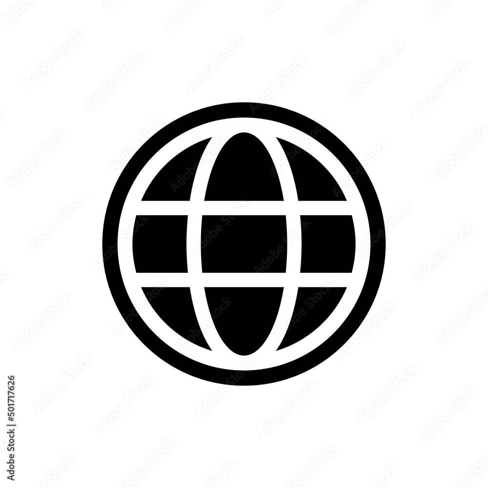 Aufkleber web vector icon in trendy flat style isolated. globe web symbol isolated. vector illustration eps 10