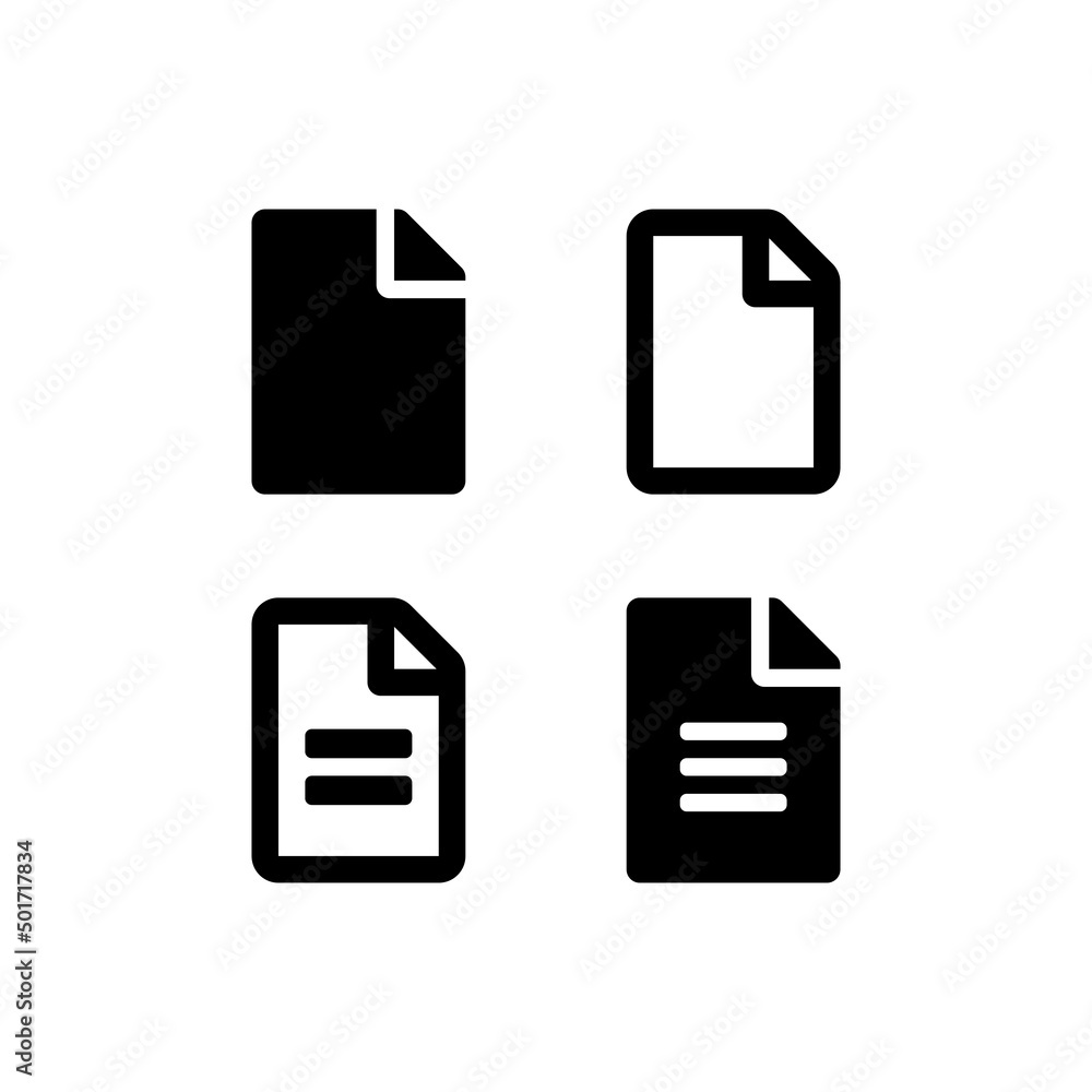 Poster document file vector icon set. file symbols isolated. vector illustration eps 10