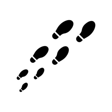 Trail shoes. Foot print vector icon isolated. Vector illustration EPS 10