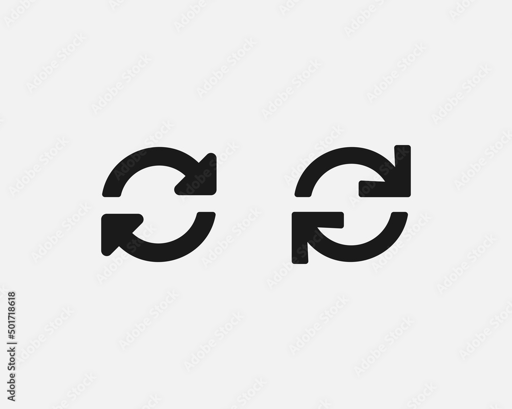 Poster circle arrow. reset icon. update sign. repeat icon. reload. transaction. data exchange. history icon