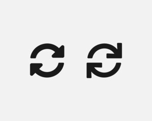 Circle arrow. Reset icon. Update sign. Repeat icon. Reload. Transaction. Data exchange. History icon. Countdown time. Environment. Reuse symbol isolated. Vector EPS 10