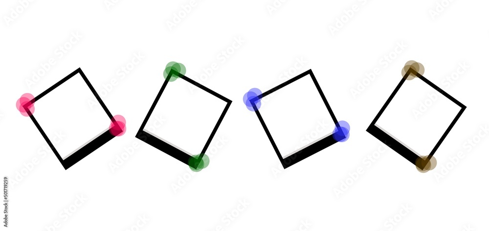 Poster templates photo picture frames collection. polaroid photo frame. blank frame border mockups. empty p