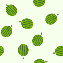 Watermelon slice seamless pattern. Summer fruit and berry background. Vector illustration for fabric design, gift paper, baby clothes, textiles, cards.