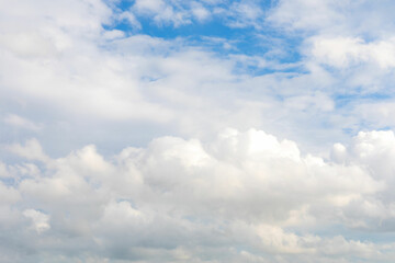 blue sky and white clouds or cloudscape.