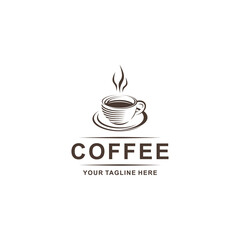 Coffee cup vector logo design template. design Coffee shop logo icon. Suitable for your design need, logo, illustration, animation, etc.