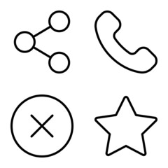 Must Have Flat Icon Set Isolated On White Background