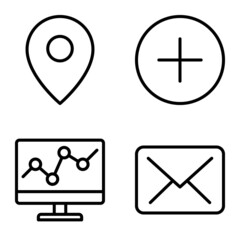 Must Have Flat Icon Set Isolated On White Background